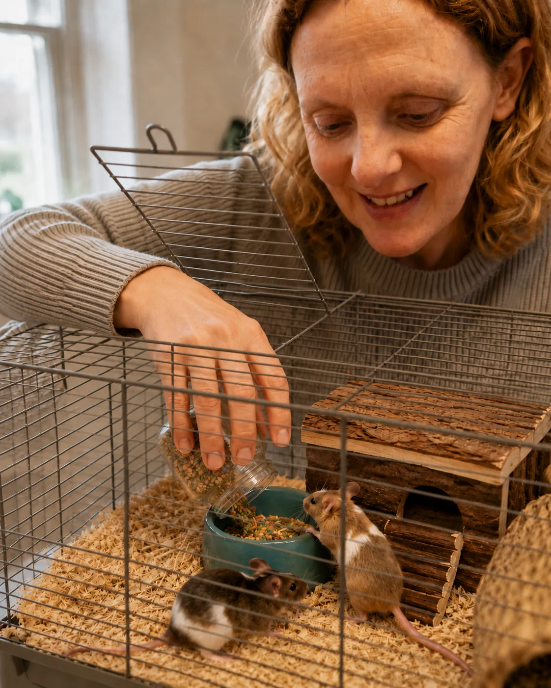 Libby caring for small animals